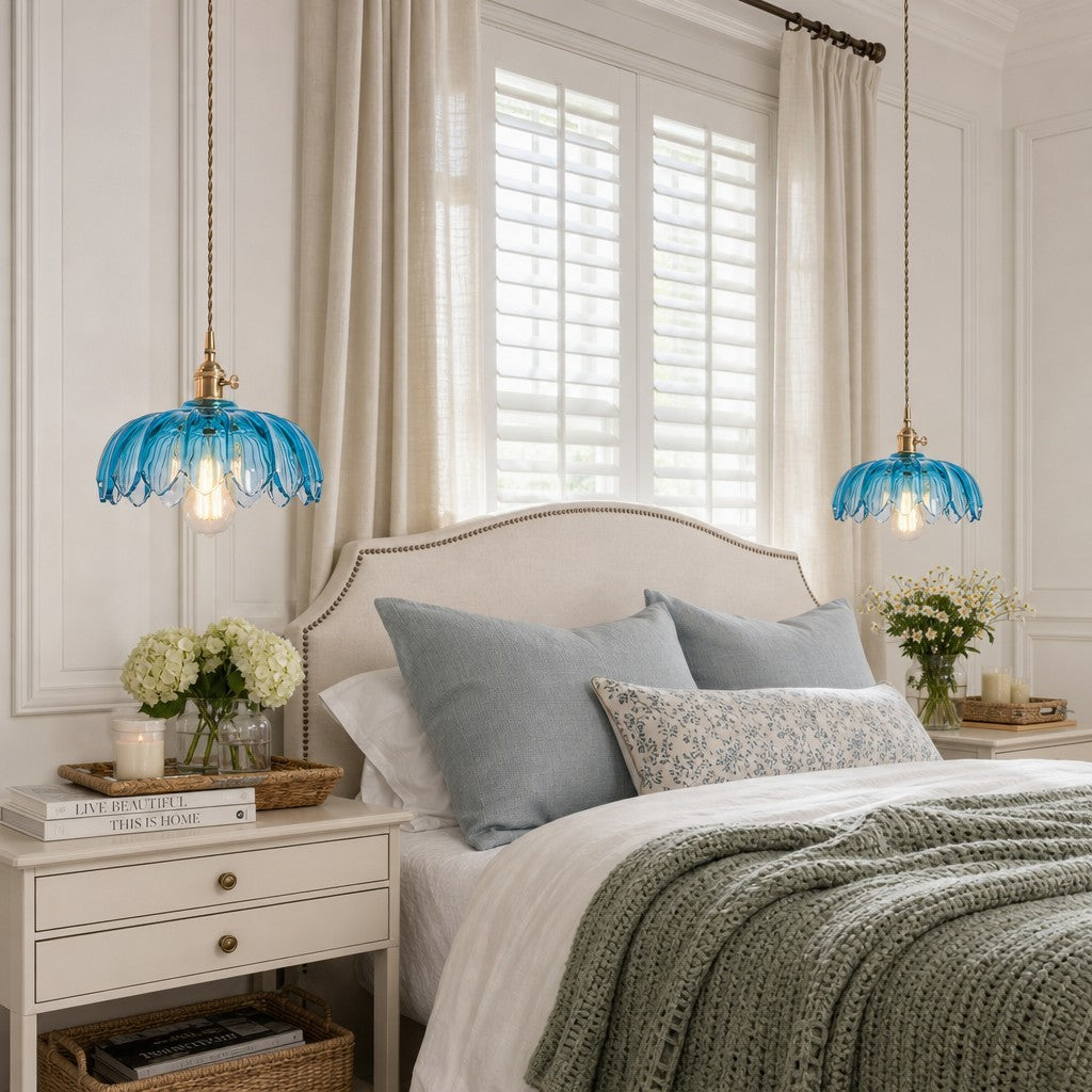 Jacinta Green Scalloped Pendant Light