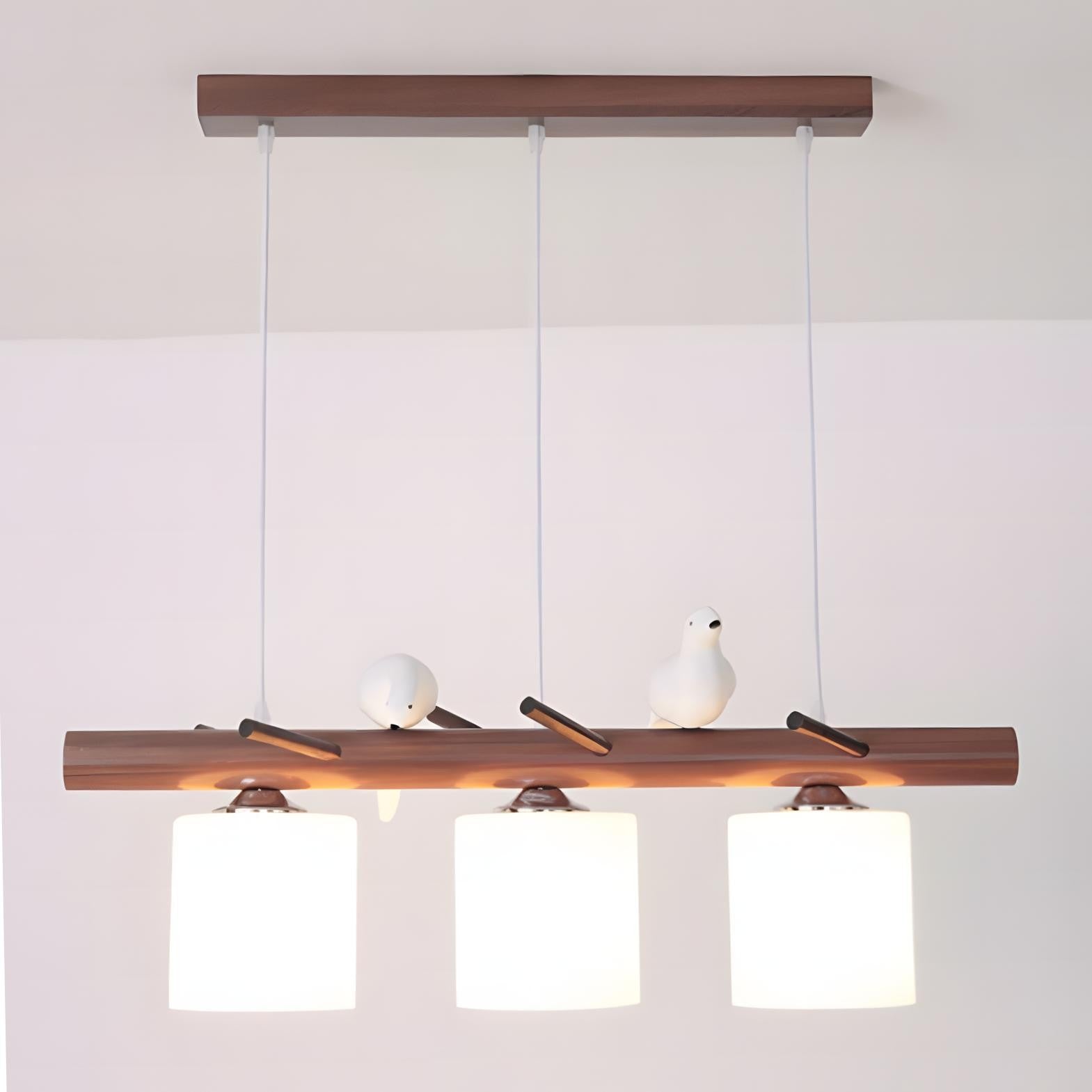 Bird Wooden Chandelier