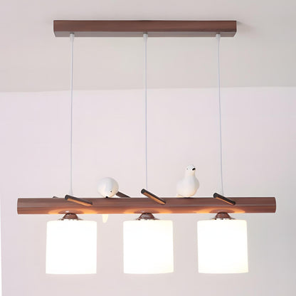 Bird Wooden Chandelier