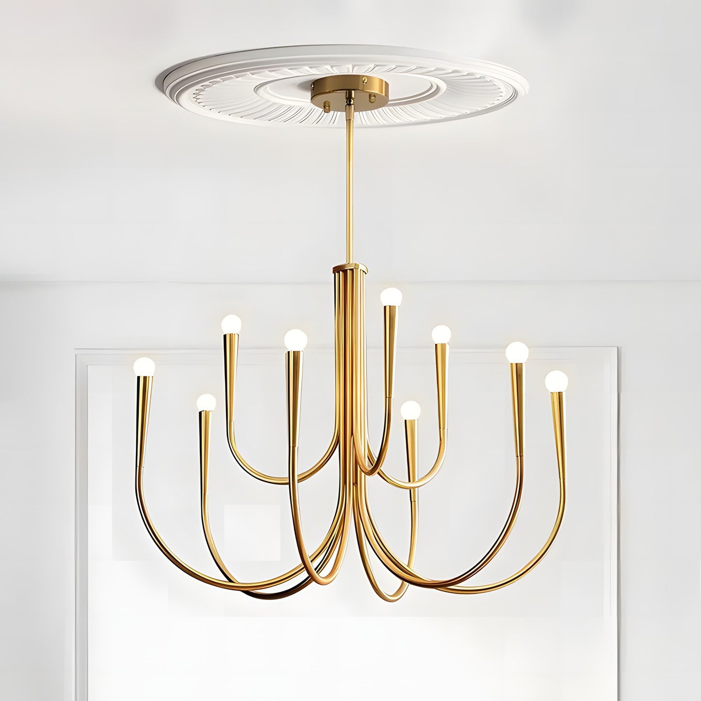 Luren Light Luxury Candle Iron Branch Chandelier