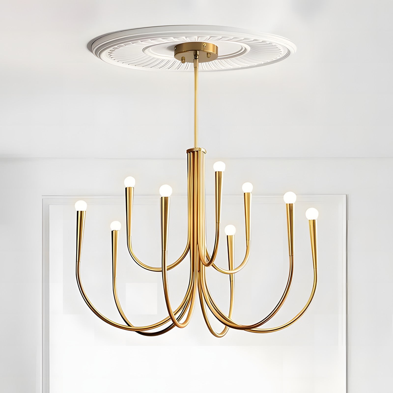 Luren Light Luxury Candle Iron Branch Chandelier