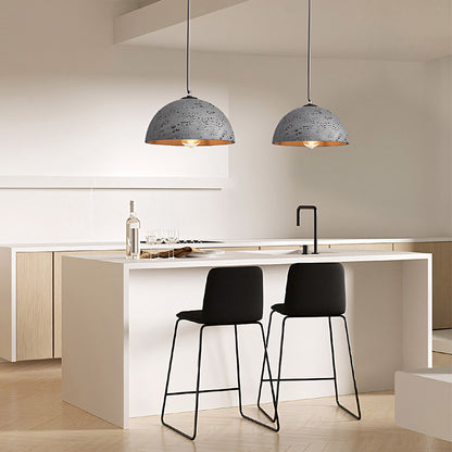 Luran Wabi Sabi Dome Stone Pendant Light