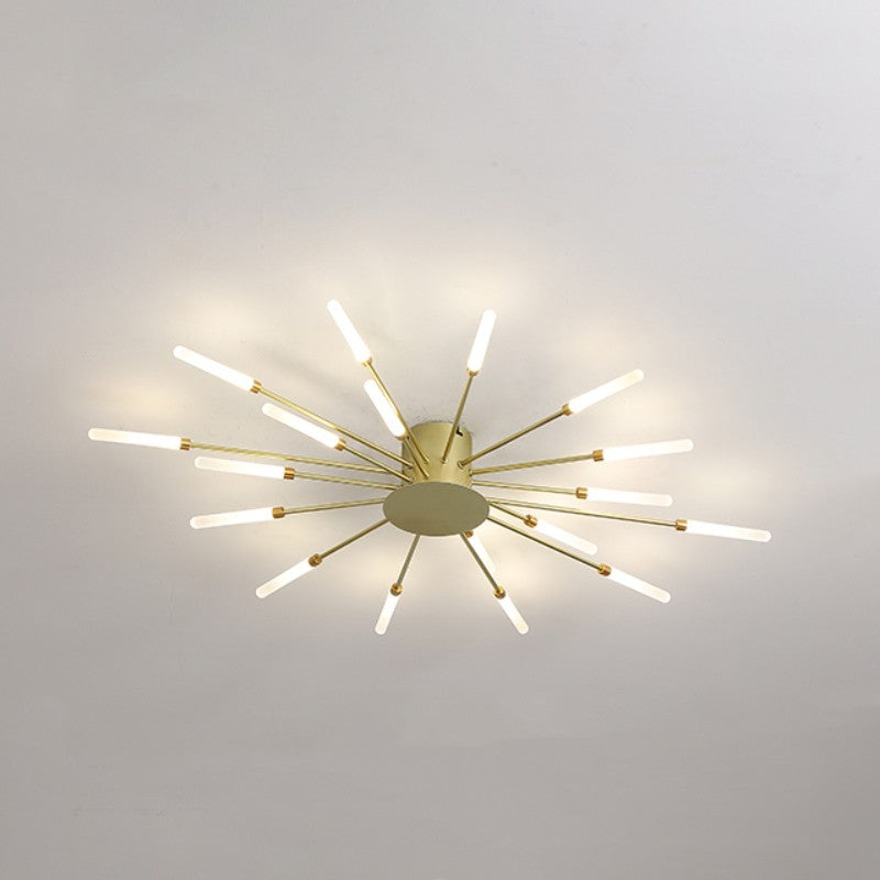 Pranika Modern Sputnik LED Fireworks Semi Flush Mount Ceiling Light
