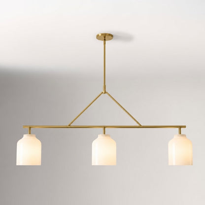 Drilon Elegant Brass Cylinder Shade 3-Light Chandelier