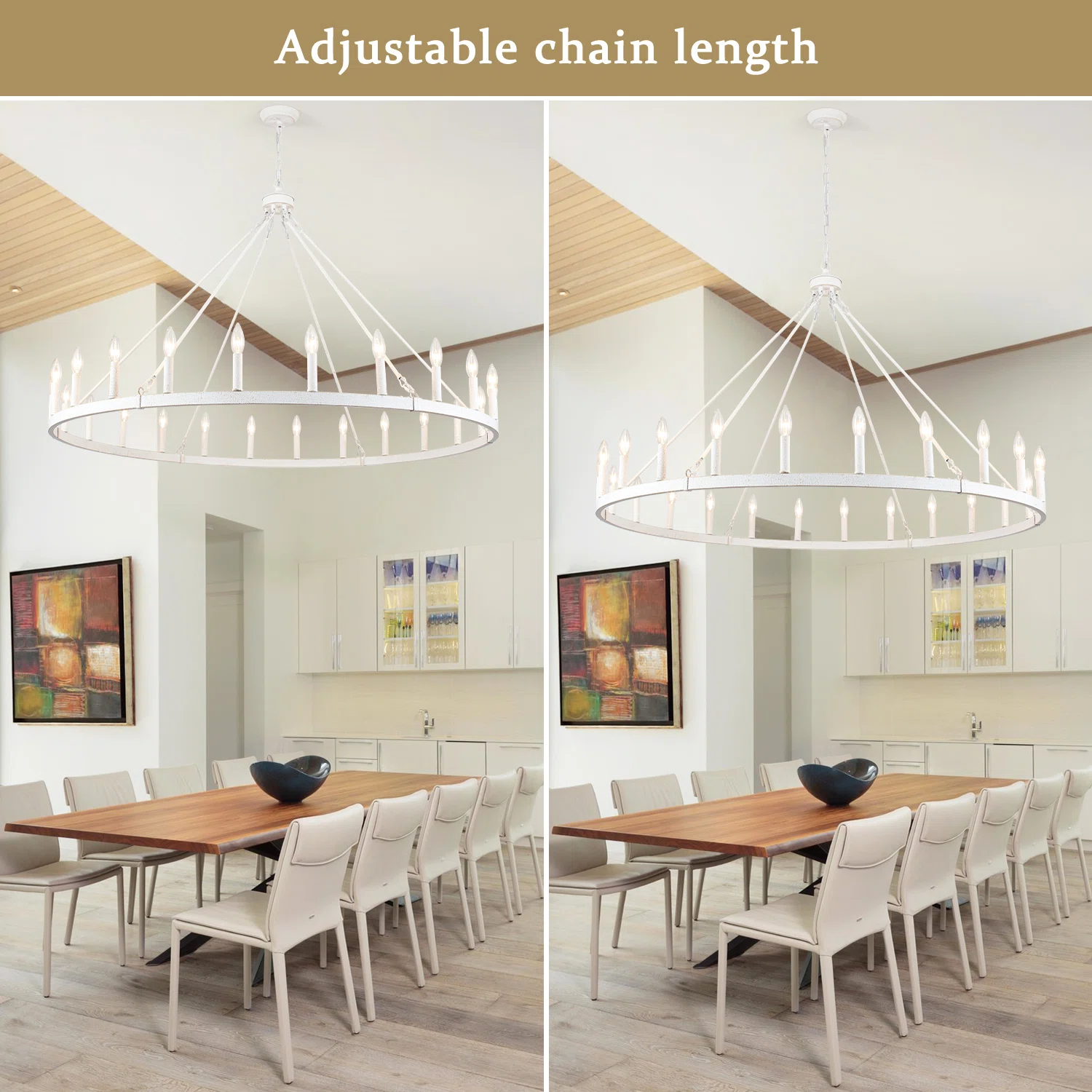 Raeth Farmhouse 24 Lights Wagon Wheel Candle Style Chandelier