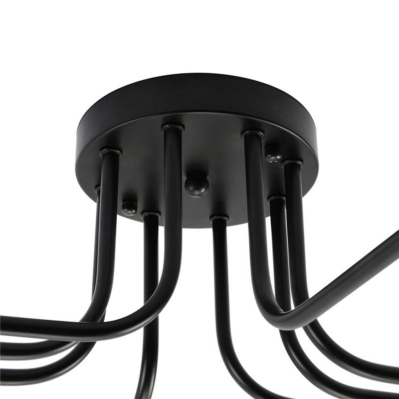 Phaedros Industrial Black Semi Flush Mount Ceiling Light