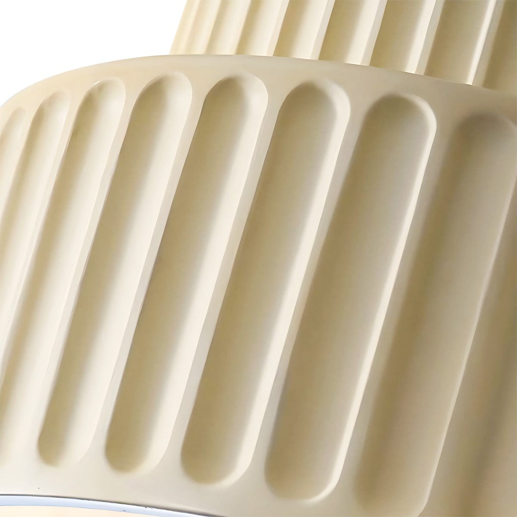 Brisby Striped Frosted Fluted Ceramic Pendant Light