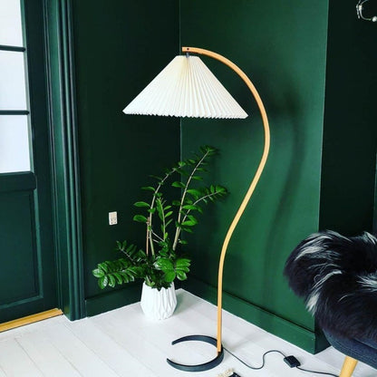 Anamika Vintage Mid Century Wooden Floor Lamp