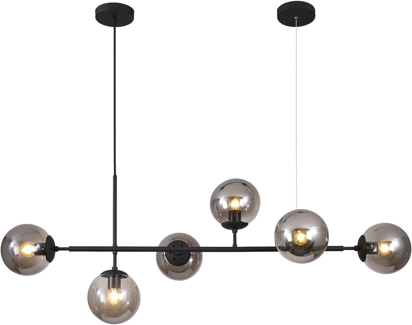 Celestina 6 Light Linear Glass Orb Pendant Light