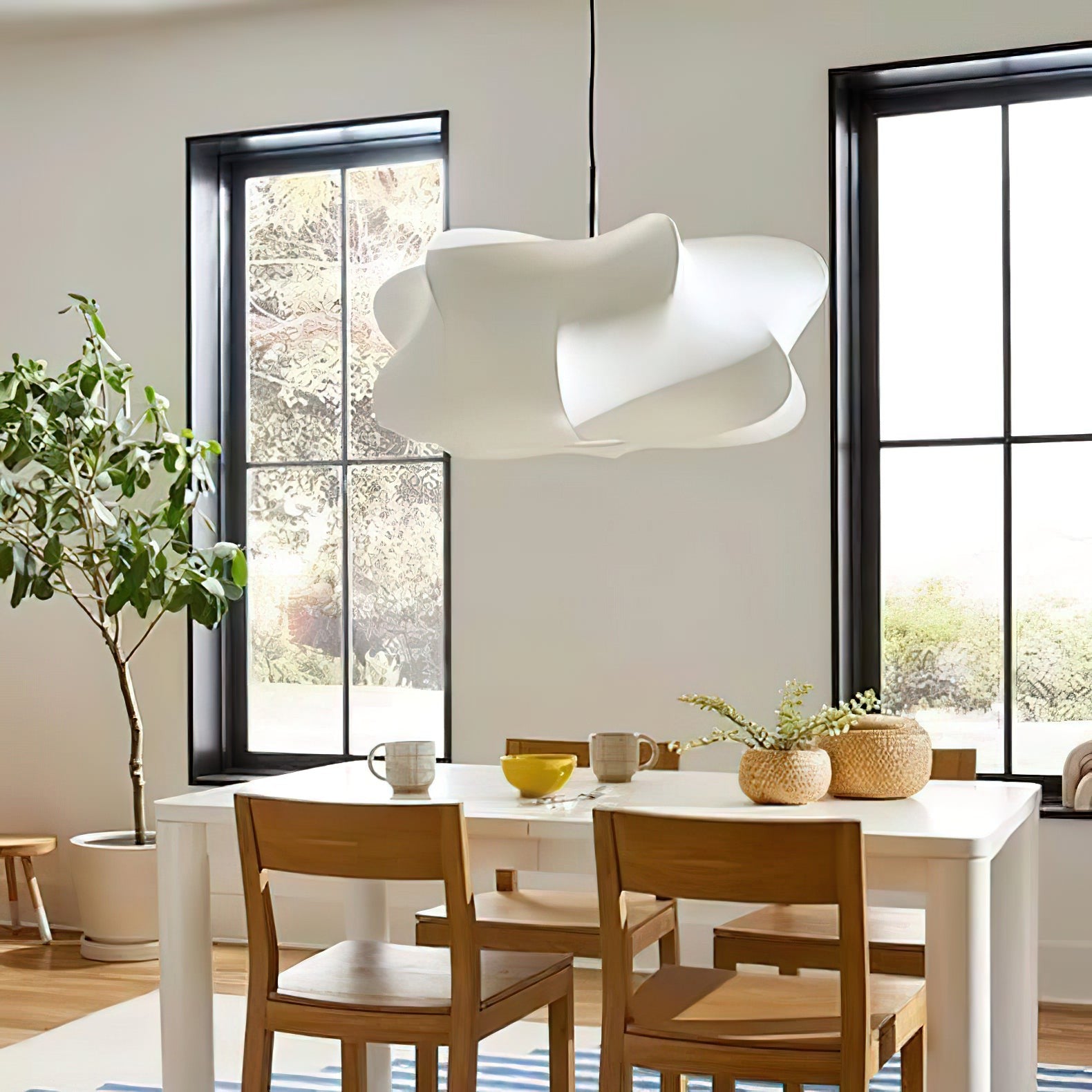 Orin Modern White Silk Cloud Pendant Light