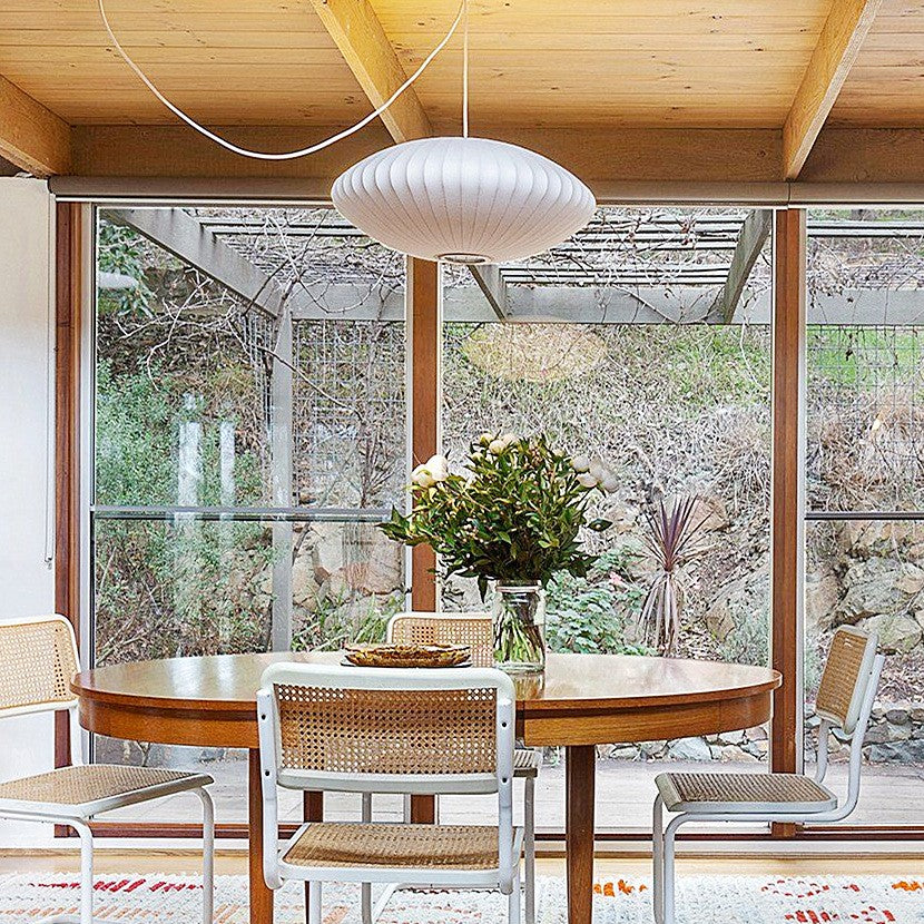 Leocadia White Saucer Nelson Bubble Pendant Light