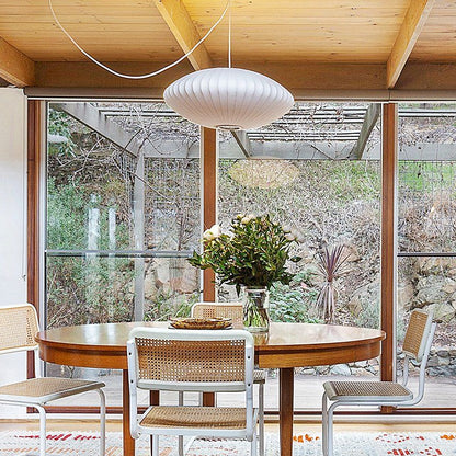 Leocadia White Saucer Nelson Bubble Pendant Light