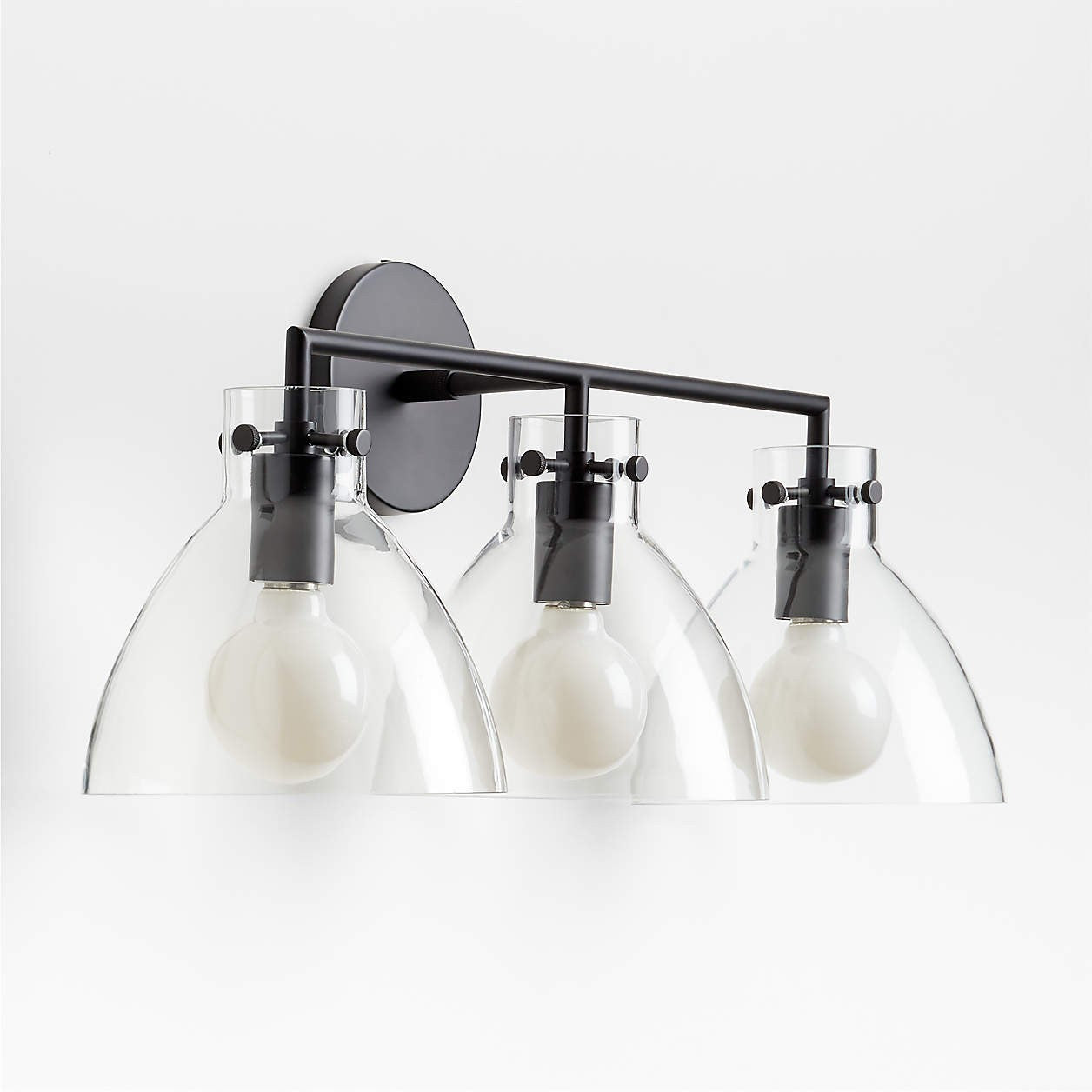 York Minimalist 3-Light Glass Globe Metal Wall Light