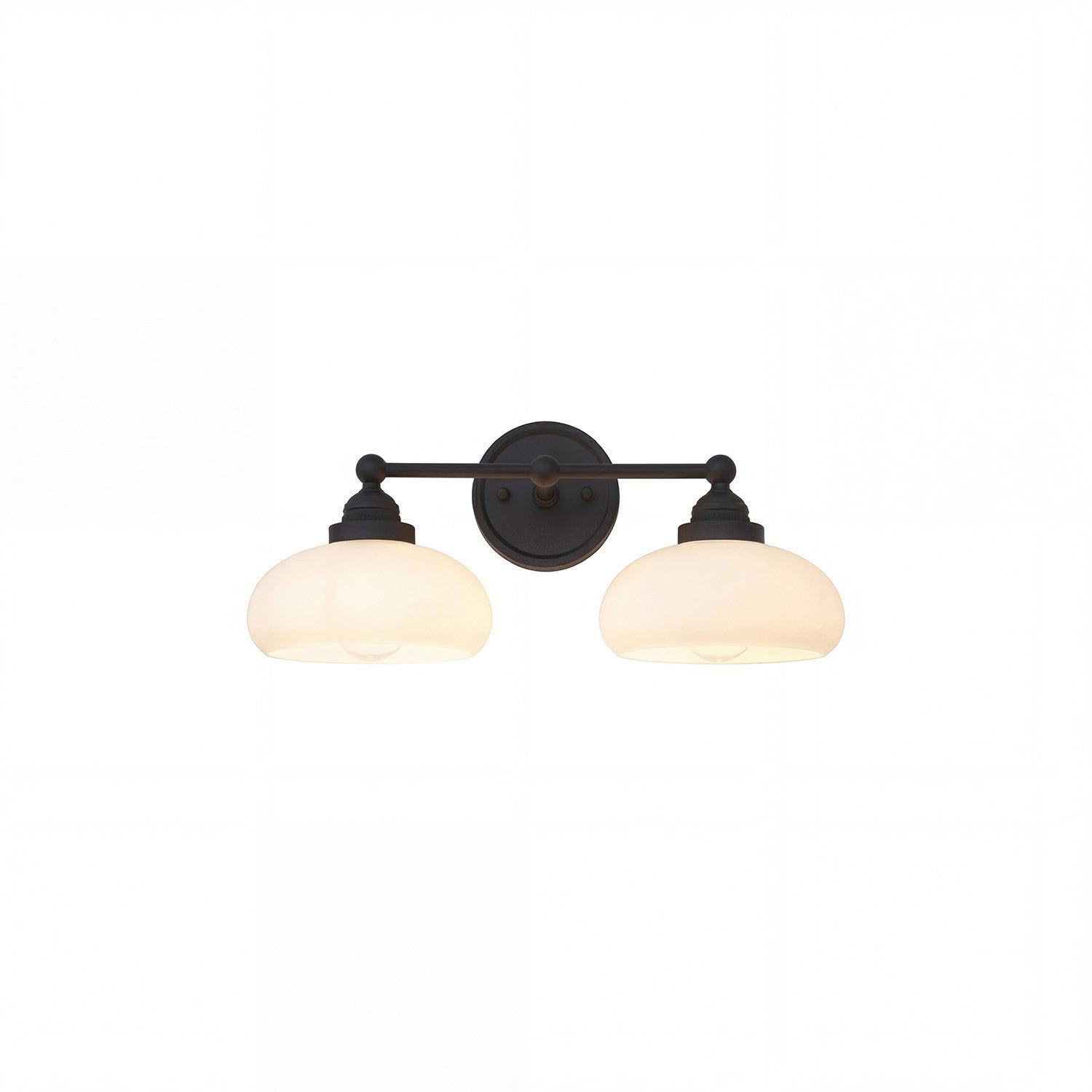 Alberta Bauhaus Milk White Glass Wall Sconce