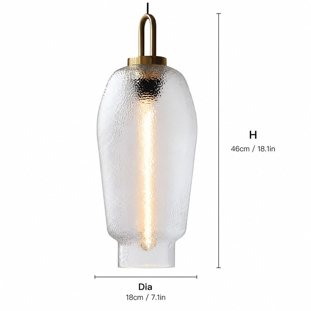 Cove Rustic Glass Metal Pendant Light
