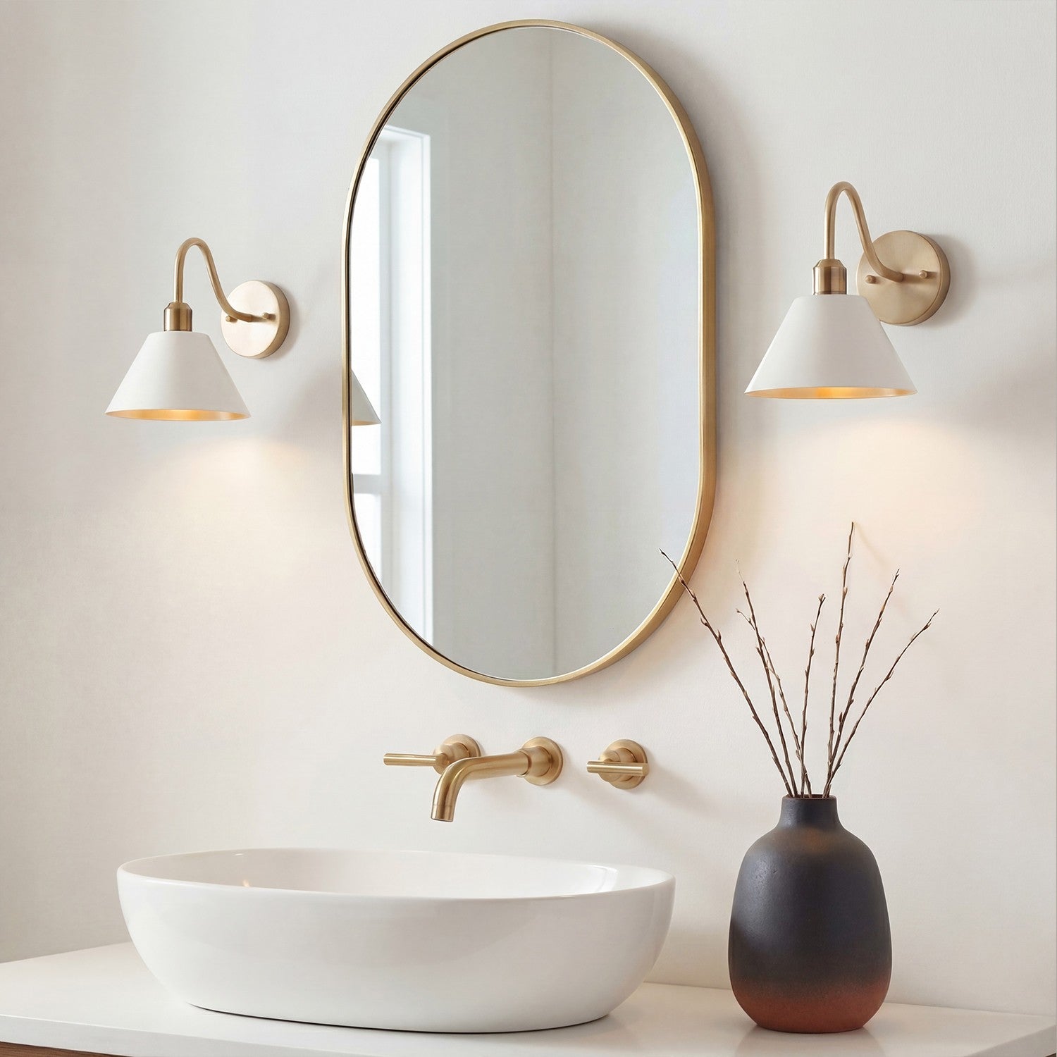 Ferm Minimalist Industrial Tapered Sconce