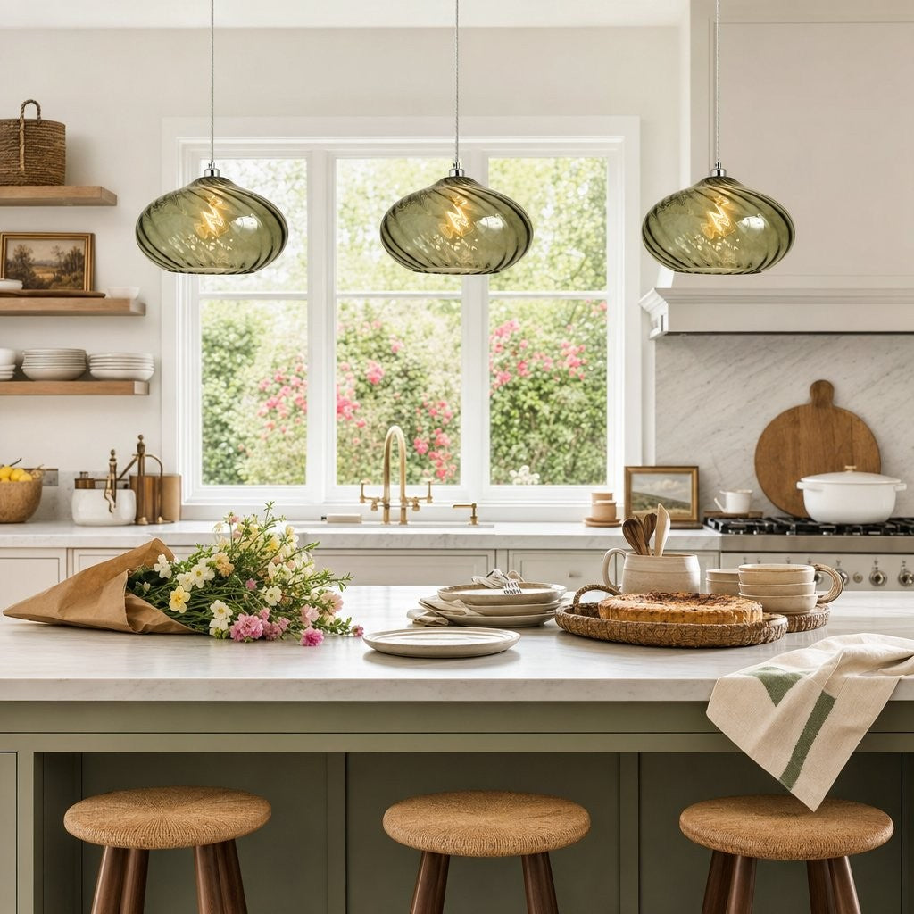 Lunaris Modern Globe Glass Pendant Light