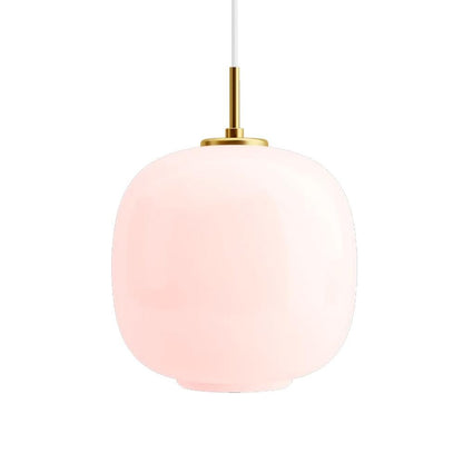 Louis Cream Stained Glass Globe Pendant Light