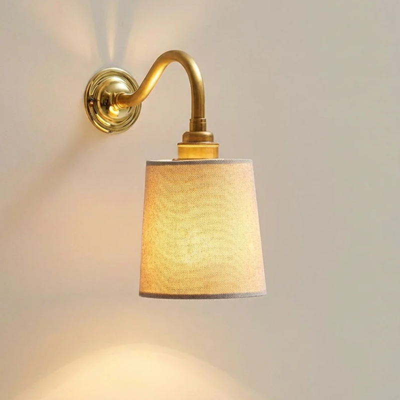Nyxel Vintage Fabric Small Wall Sconce
