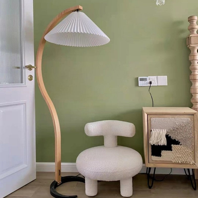 Anamika Vintage Mid Century Wooden Floor Lamp