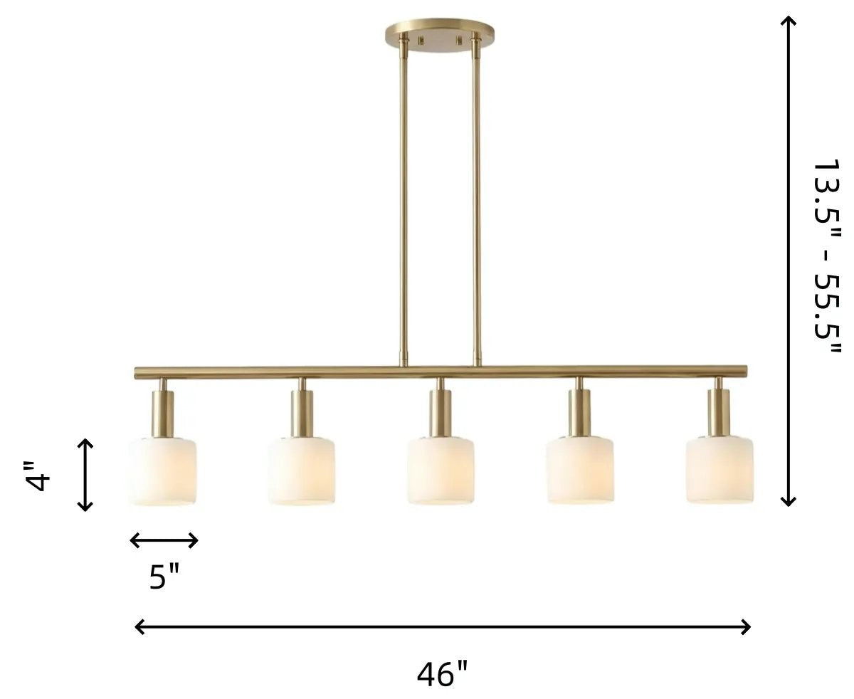 Aura Modern Linear Porcelain Chandelier