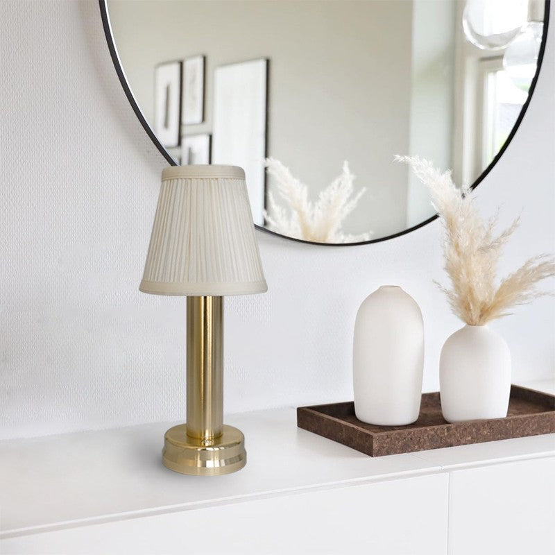 Mariana Cordless Battery Operated Pleated Shade Table Lamp
