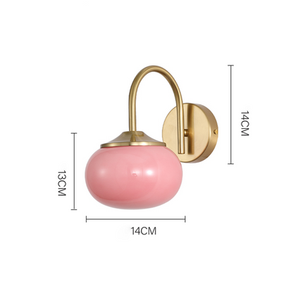 Luka Retro Bauhaus Globe Glass Sconce