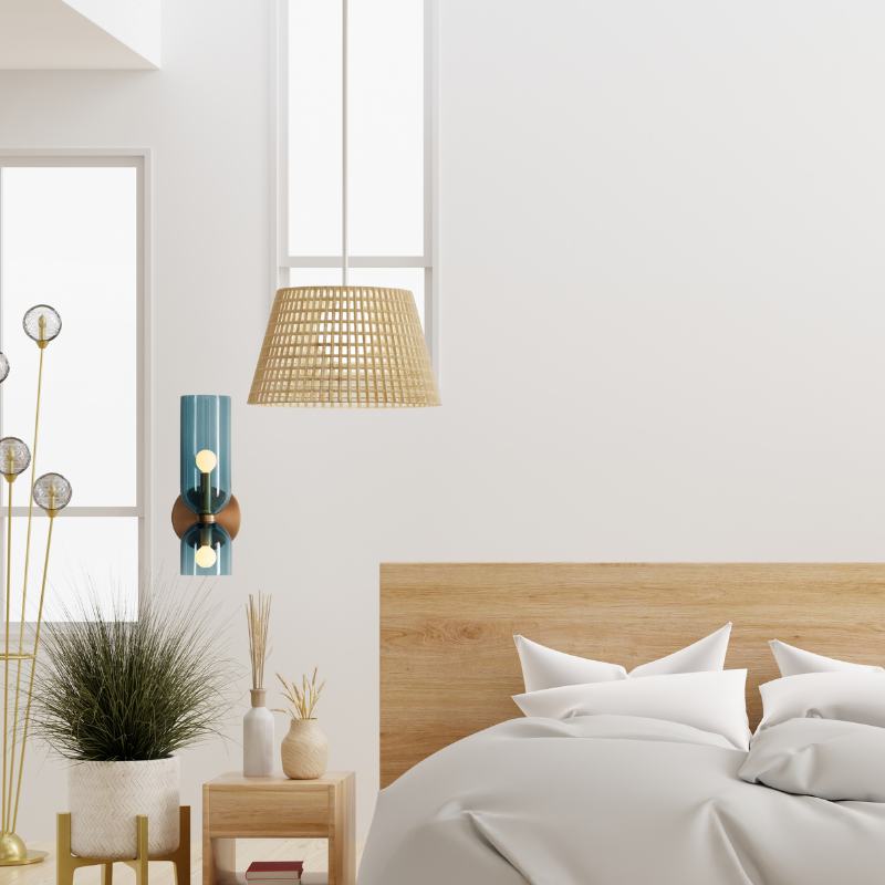Trisia Modern Up Down Glass Wall Sconce
