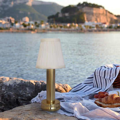 Mariana Cordless Battery Operated Pleated Shade Table Lamp