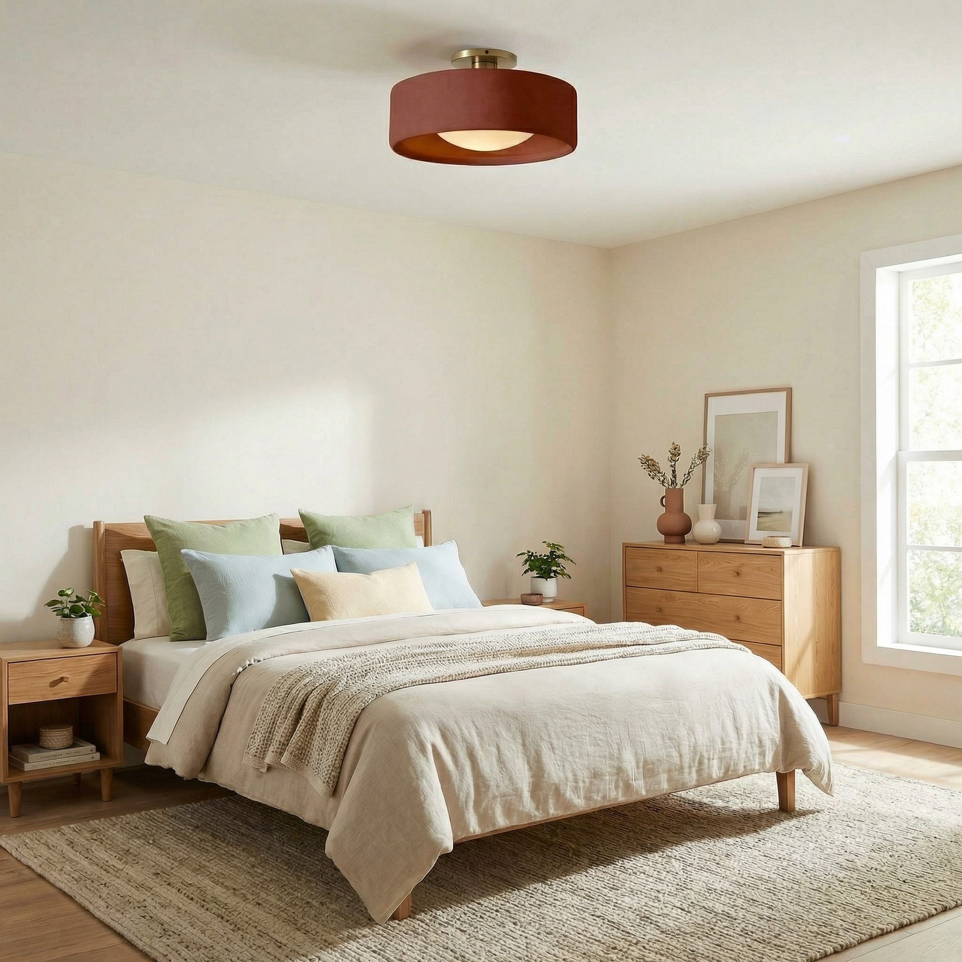 Aura Modern Porcelain Flush Mount Ceiling Light