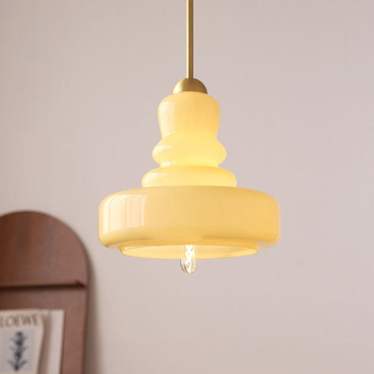 Carla Colorful Gourd Shaped Glass Shade Pendant Light