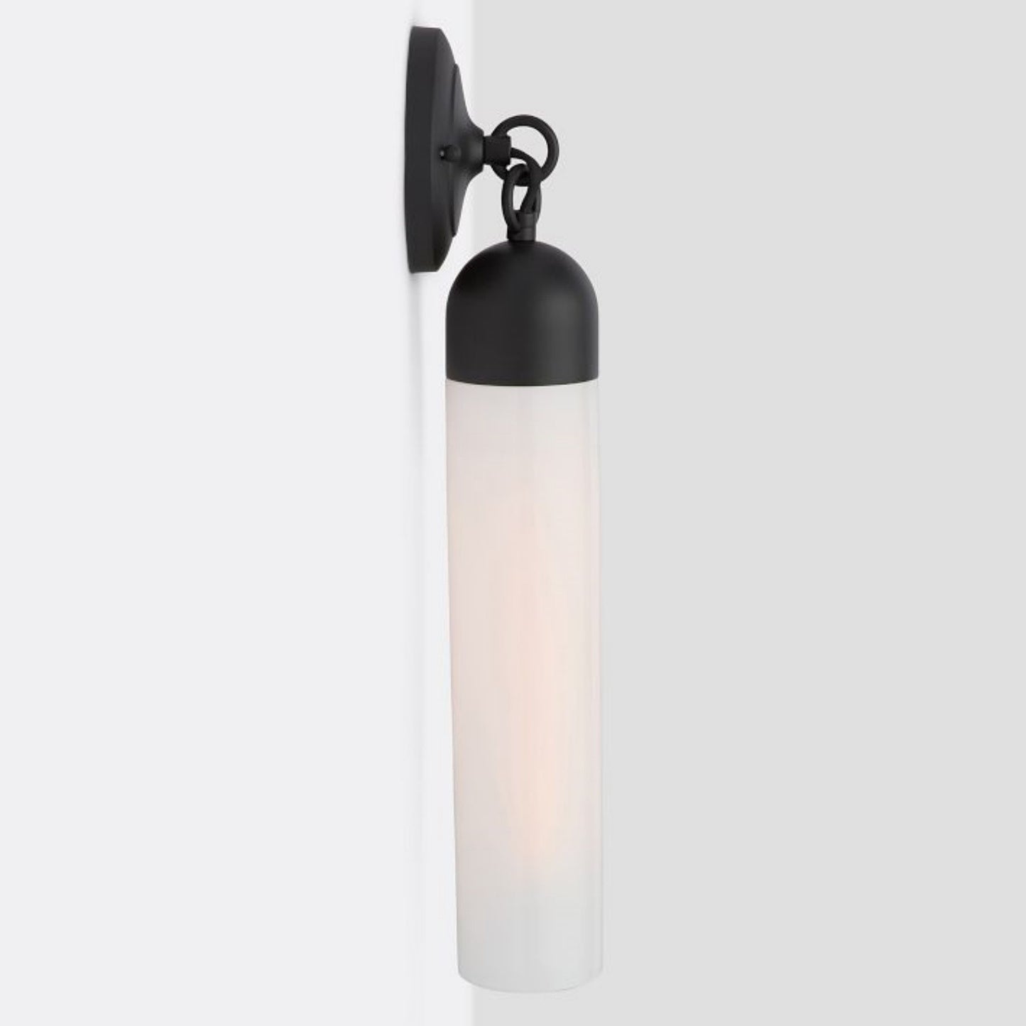 Morgan Minimalist Cylindrical Glass or Alabaster Wall Light