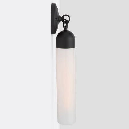 Morgan Minimalist Cylindrical Glass or Alabaster Wall Light
