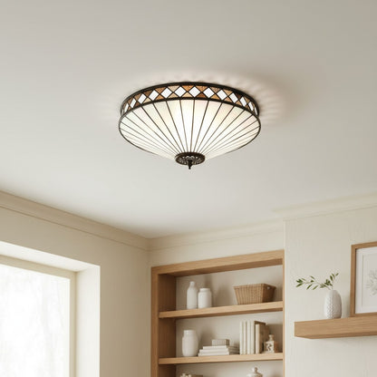 Calypso Tiffany Glass Dimmable Ceiling Light