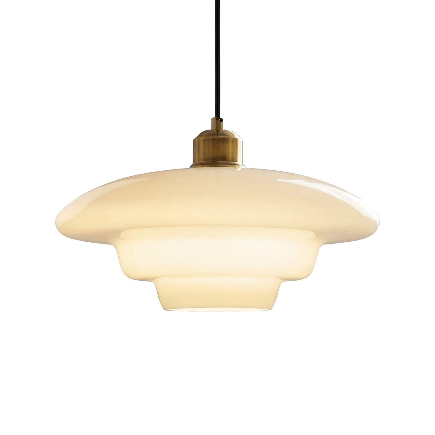 Ritika Vintage Art Cream Multi-Shape Glass Pendant Light