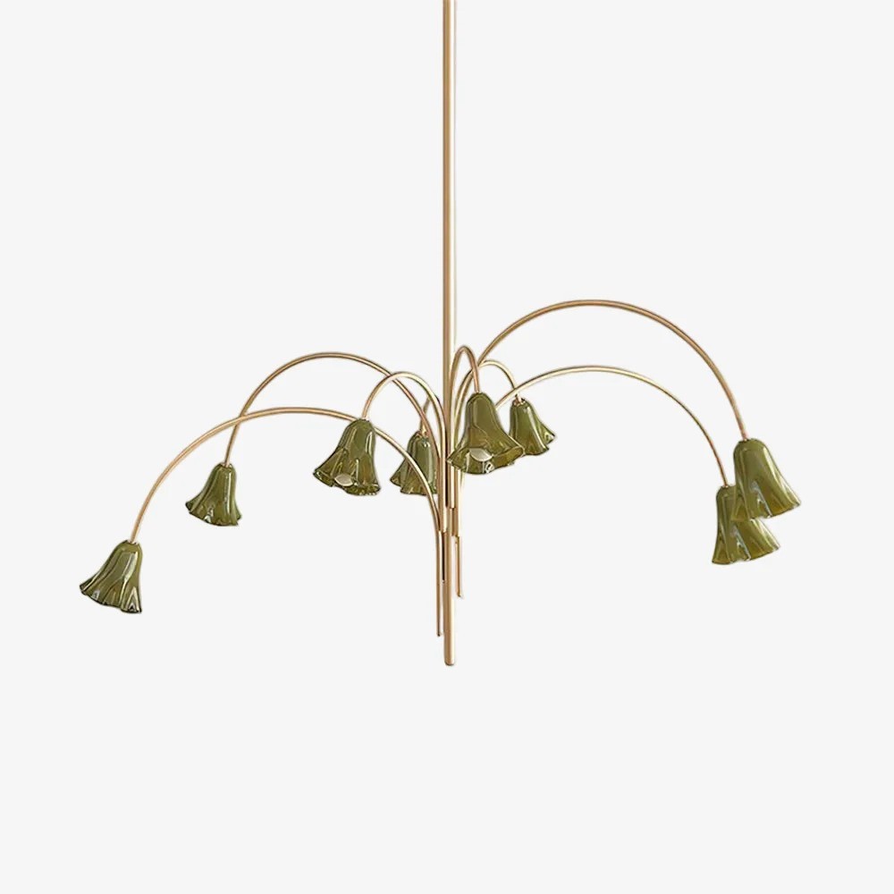 Fletcher Modern Colorful Floral Glass Fazzo Chandelier