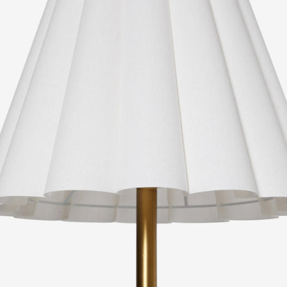 Jovita Contemporary Cone White Linen Table Lamp