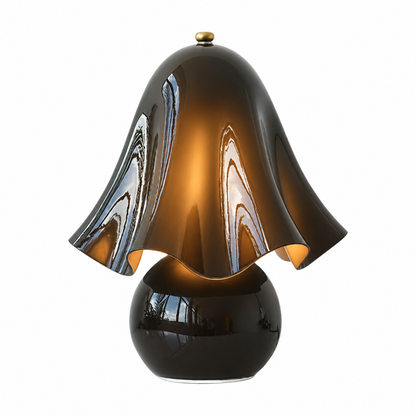 Catalina Modern Wavy Glass Petal Fazzo Table Lamp
