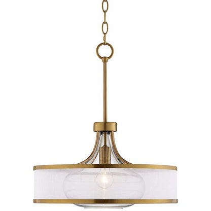 Myrith Antique Organza Glass Drum Shape Pendant Light