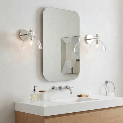 Keen Farmhouse Cooper Recycled Glass Dome Sconce