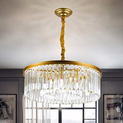 Braxion Modern Crystal Raindrop Round Chandelier