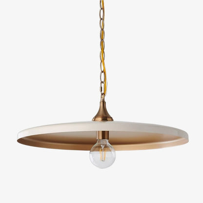 Adley Mid-Century Brass Disc Pendant Light