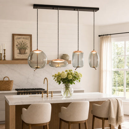 Lewis Modern LED Geometric Glass Pendant Light