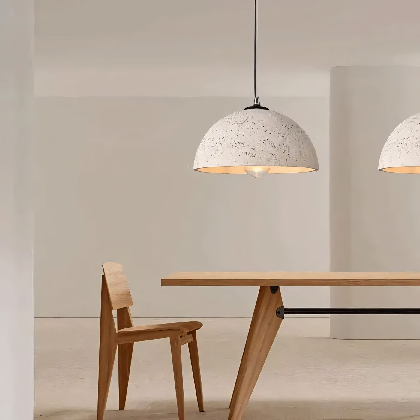 Luran Wabi Sabi Dome Stone Pendant Light