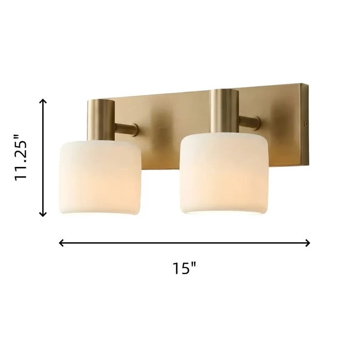 Aura Modern Brass Cylinder Porcelain Wall Sconce
