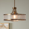 Myrith Antique Organza Glass Drum Shape Pendant Light