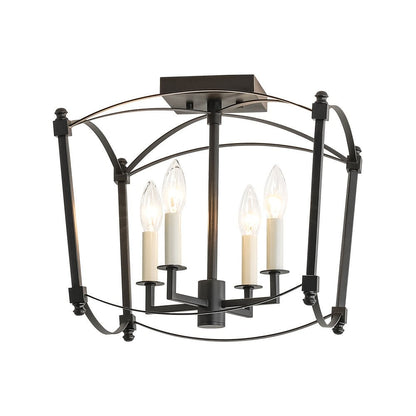 Celeste Retro 4 Light Open Frame Lantern Cage Ceiling Light