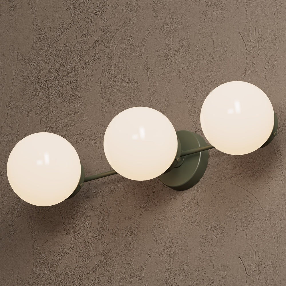 Philo Nordic 3-light Glass Globes Wall Light