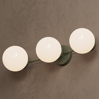 Philo Nordic 3-light Glass Globes Wall Light
