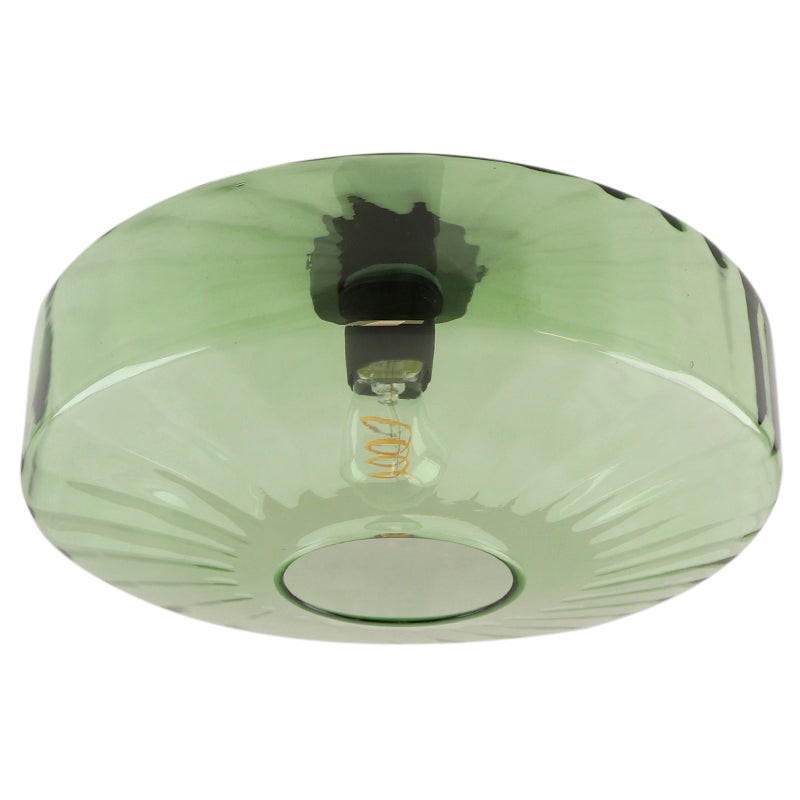 Ember Vintage Multi Color Water Ripple Glass Ceiling Light